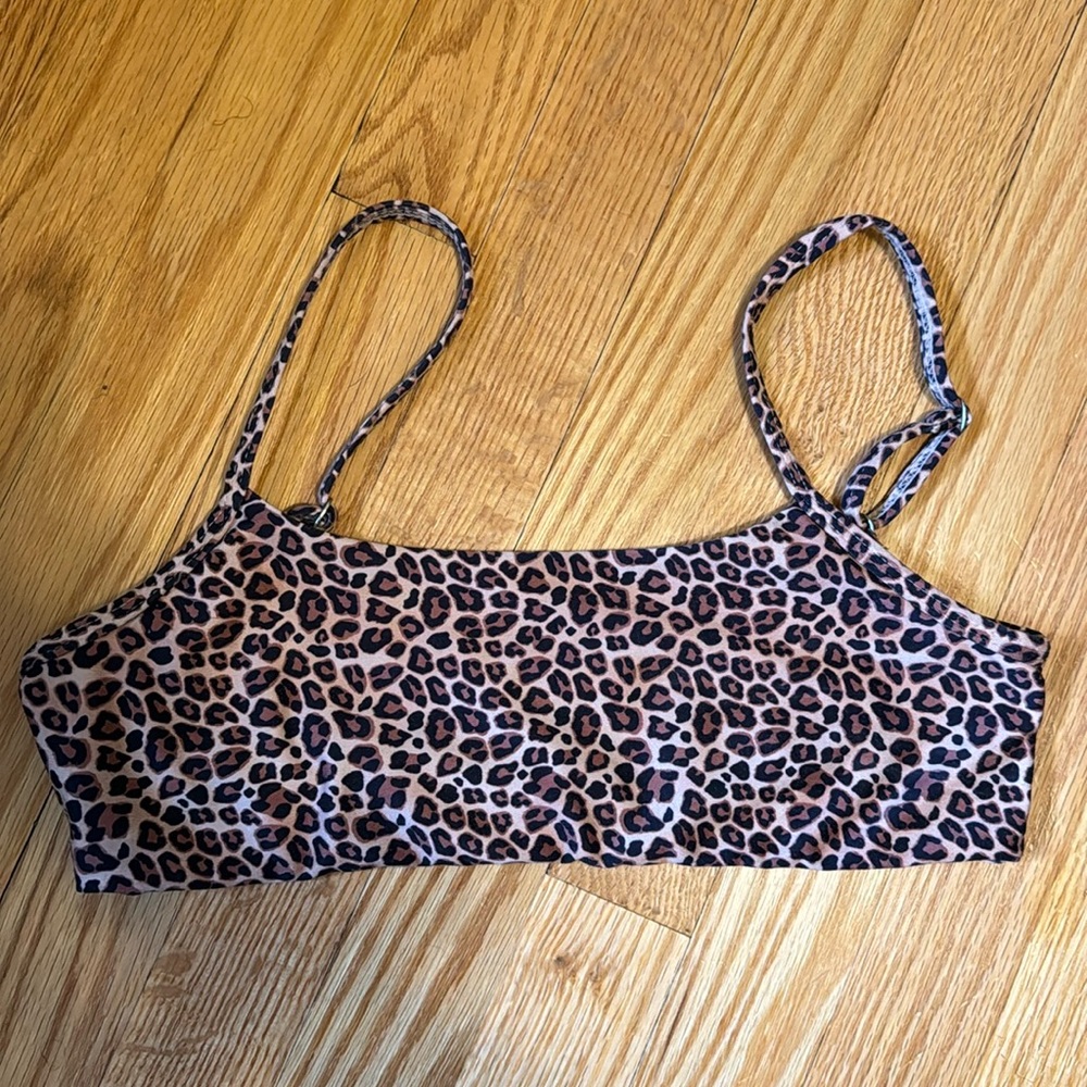 Cheetah print bikini top